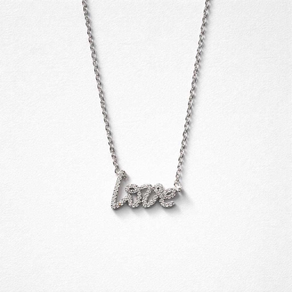 Collana regolabile acciaio love