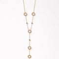 Collana regolabile acciaio cerchi strass