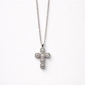 Collana regolabile acciaio croce
