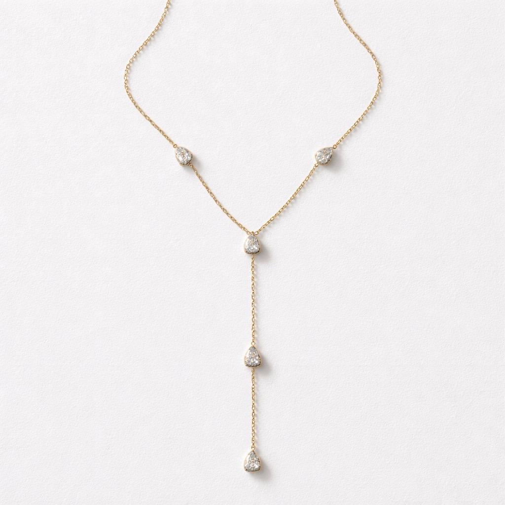 Collana regolabile acciaio goccia