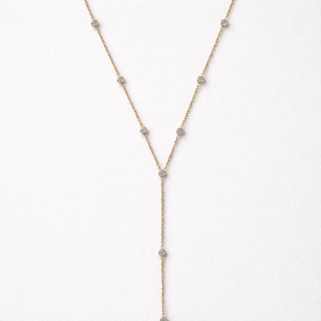 Collana regolabile acciaio mini cerchi