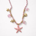 Collana regolabile acciaio stella colorata