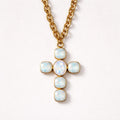 Collana regolabile acciaio croce