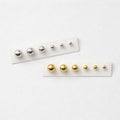 Orecchini Set 3 paia acciaio palline