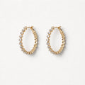 Orecchini cerchi acciaio strass 4cm