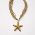 Collana regolabile corda con stella marina