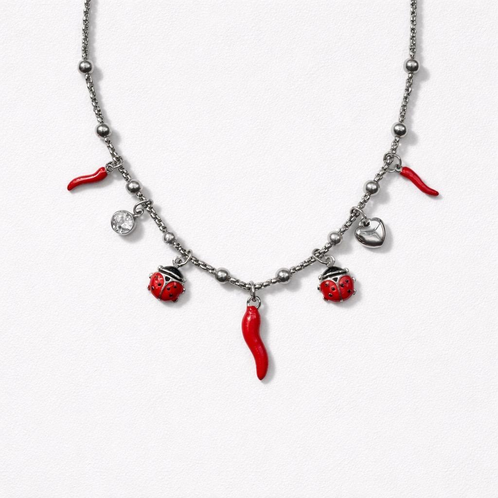 Collana regolabile coccinelle