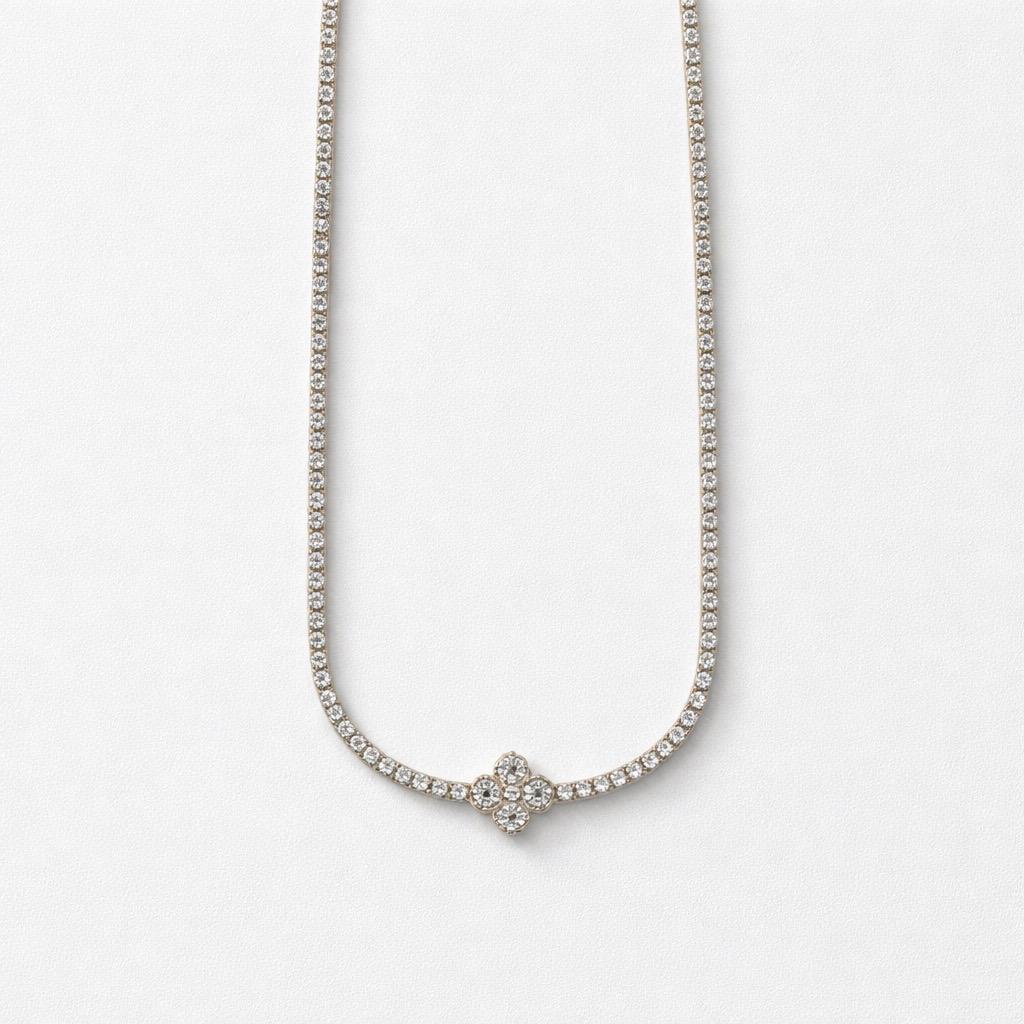 Collana tennis fiore