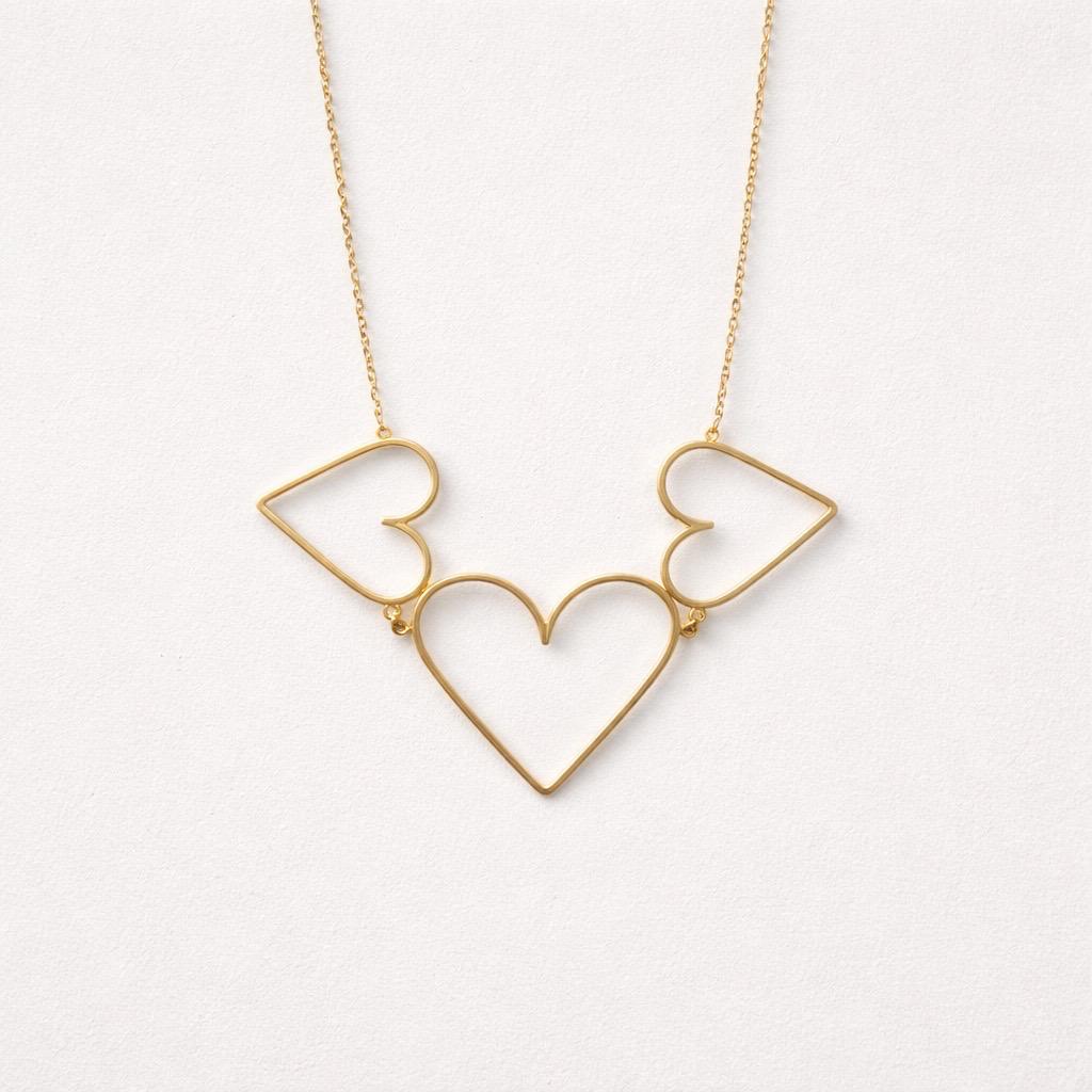 Collana regolabile 3 cuori