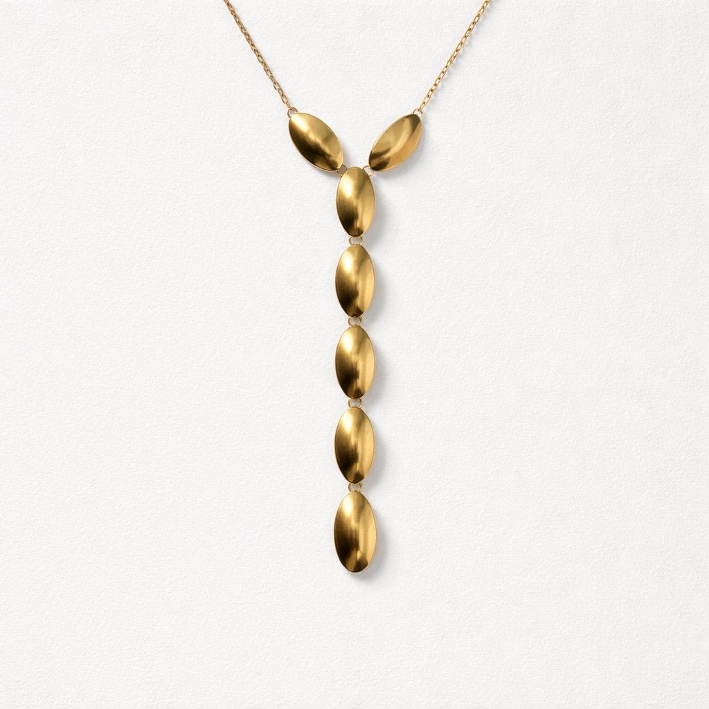 Collana regolabile ovali pendenti