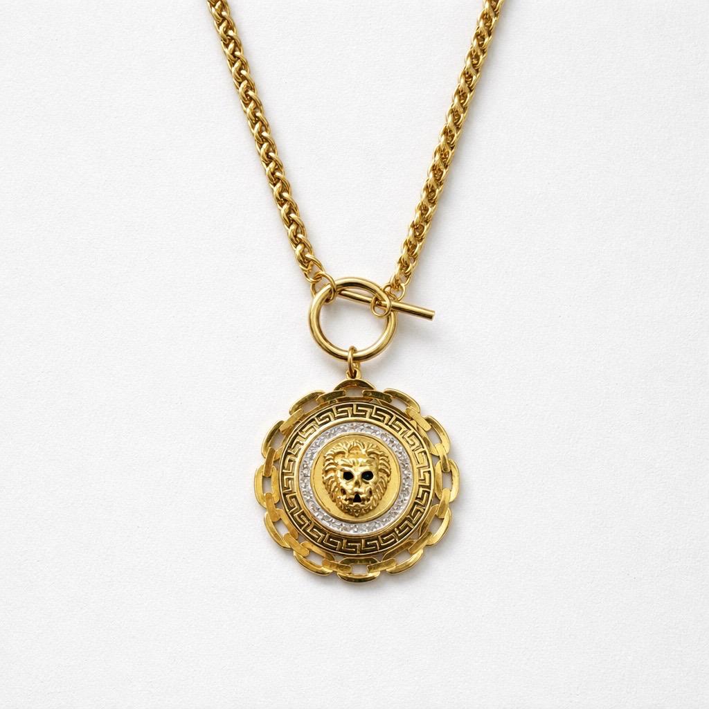 Collana regolabile mefaglia testa leone