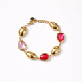 Bracciale regolabile con pietre