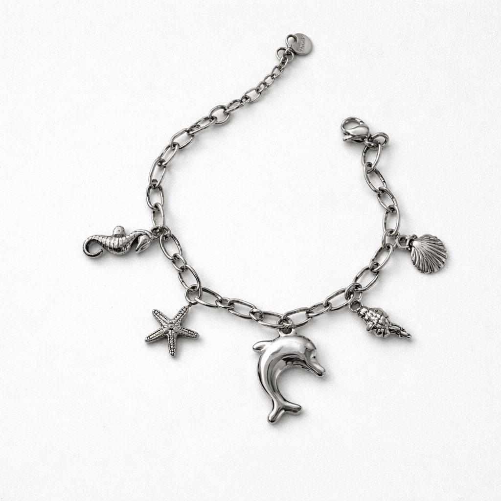 Bracciale regolabile catena delfino