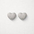 Orecchini lobo cuori strass