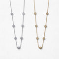 Collana regolabile acciaio fiorellini strass