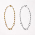 Collana regolabile acciaio fibbie strass