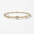 Bracciale rigido acciaio strass cuore