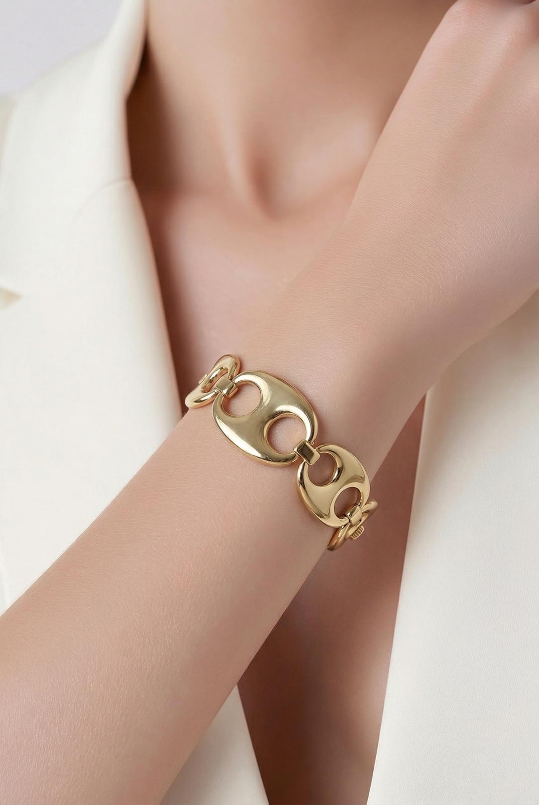 Bracciale rigido acciaio dischi