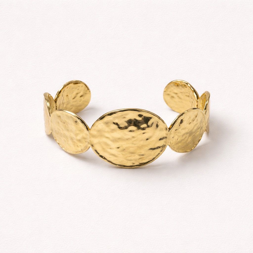 Bracciale rigido acciaio martellato