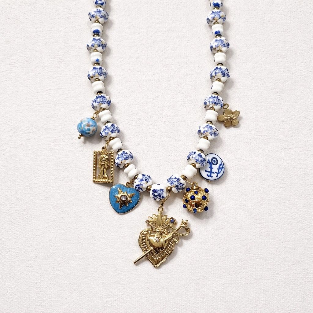 Collana regolabile acciaio charms