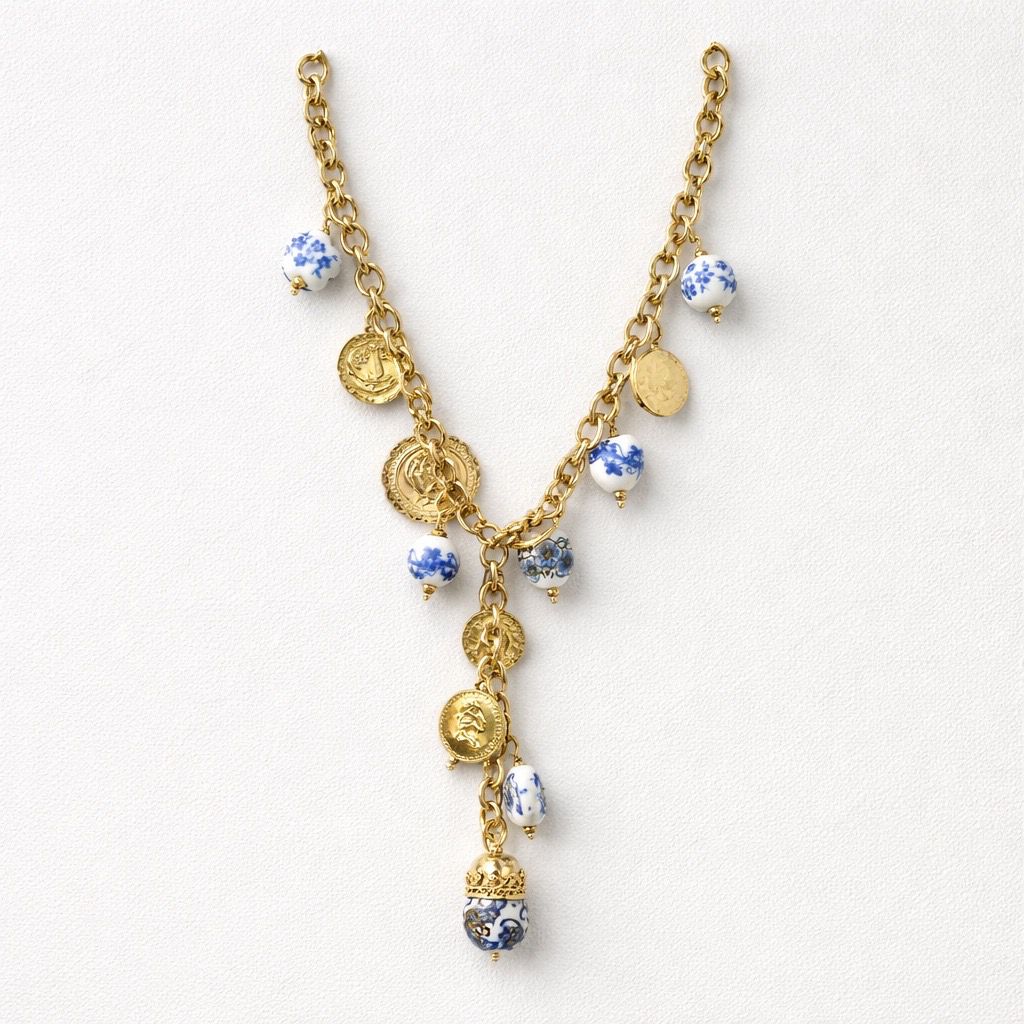 Collana regolabile acciaio monete