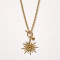 Collana regolabile acciaio sole