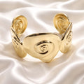 Bracciale rigido acciaio conchiglia