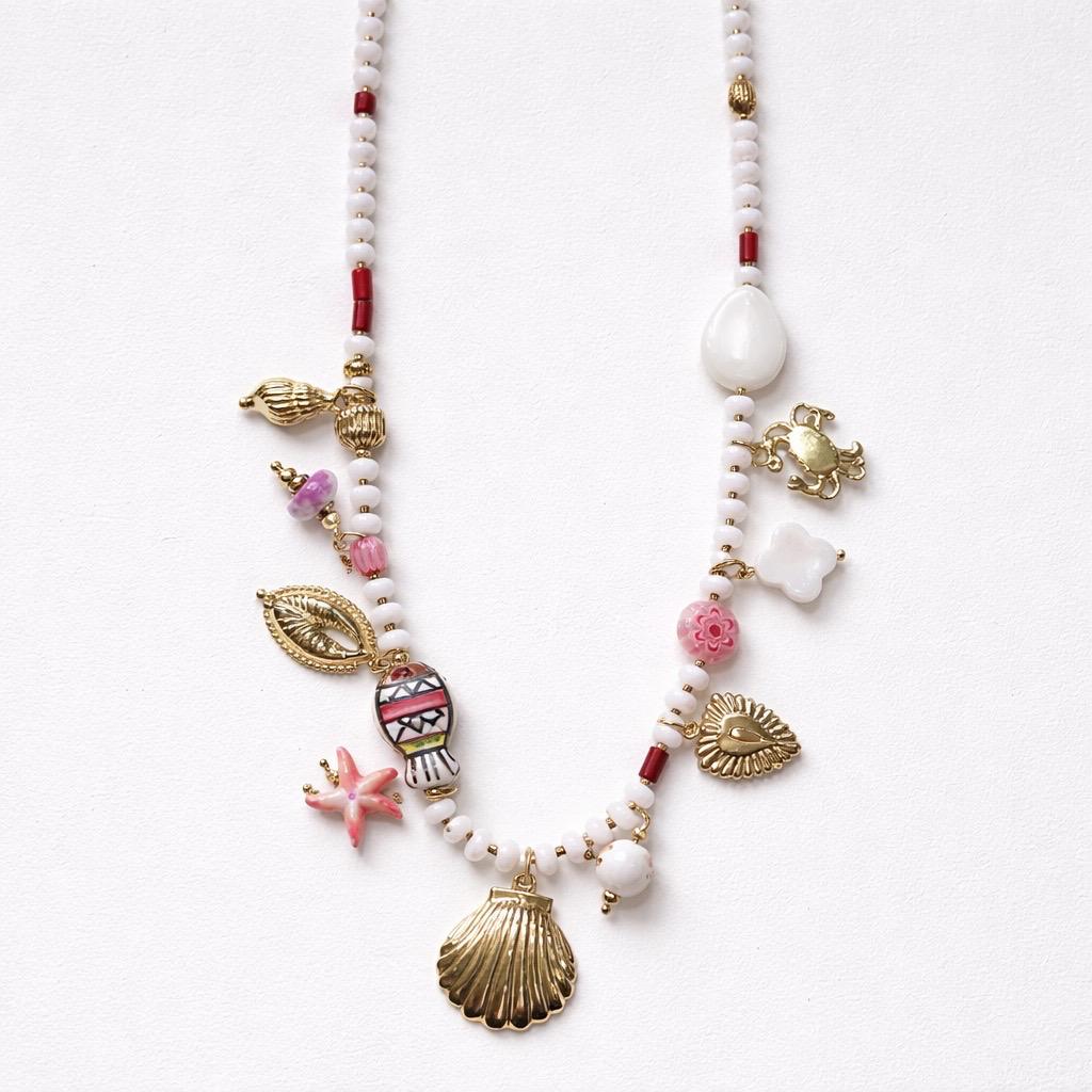 Collana regolabile acciaio conchiglia