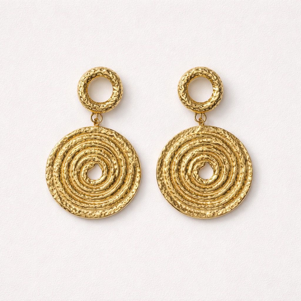 Orecchini pendenti acciaio girella