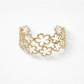 Bracciale rigido acciaio fiori