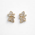 Orecchini pendenti foglie strass