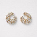 Orecchini lobo girella metallo strass