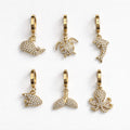 Orecchini set da 6 in acciaio soggetti mare strass