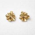 Orecchini lobo acciaio fiore 3.5cm
