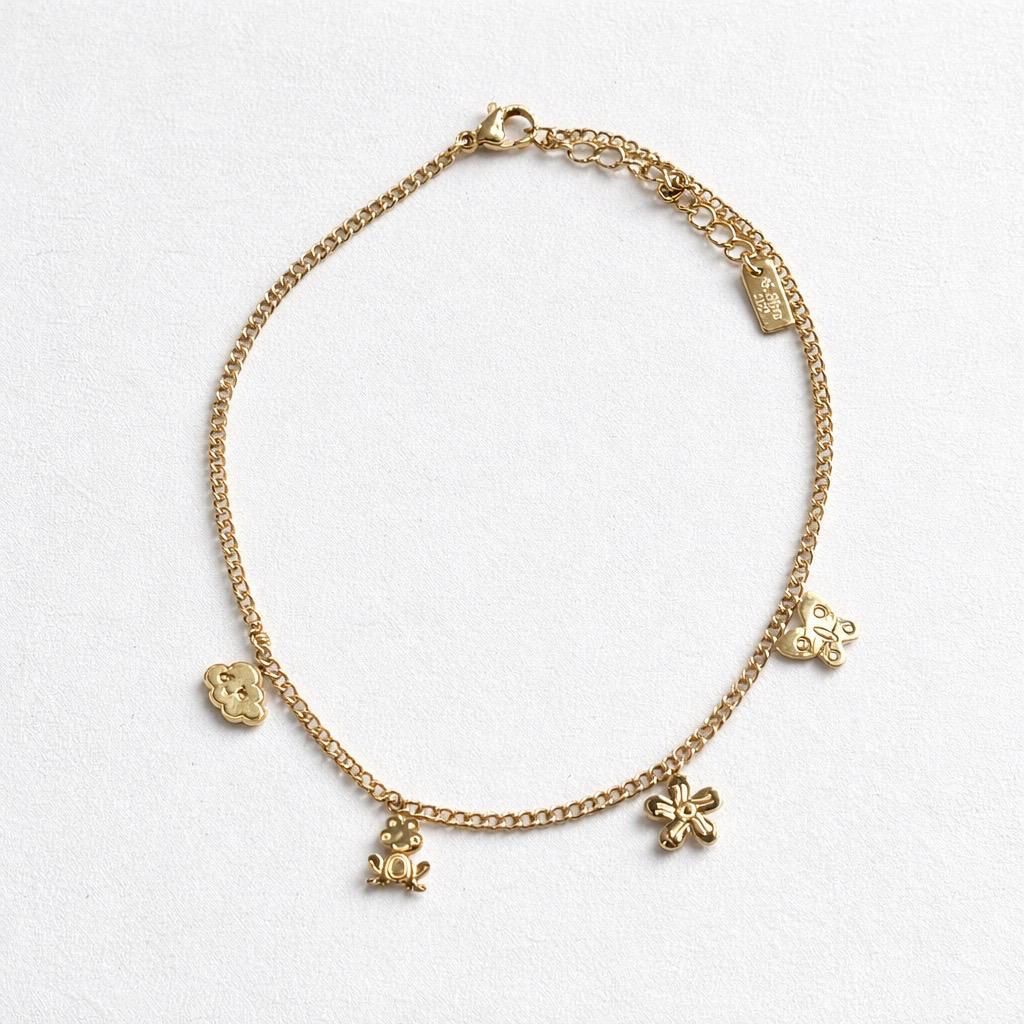Cavigliera acciaio charms