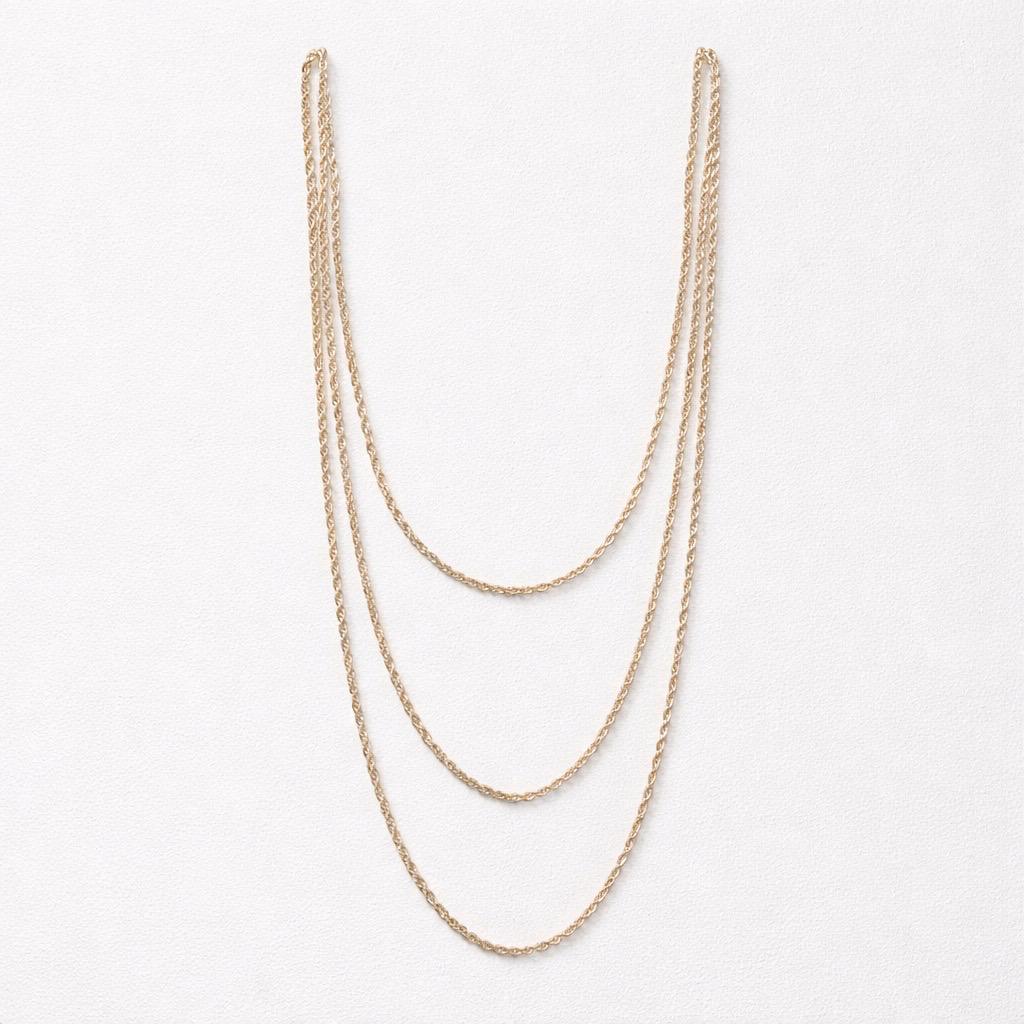 Collana regolabile acciaio 3 fili torchon