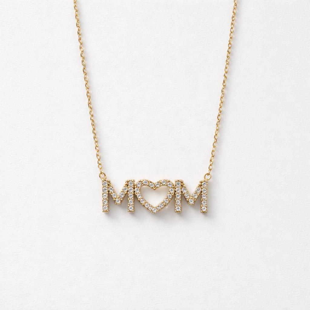 Collana regolabile acciaio strass MOM