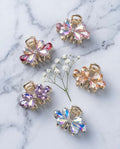 Pinza fermacapelli metallo strass 3cm (5pezzi assortiti)