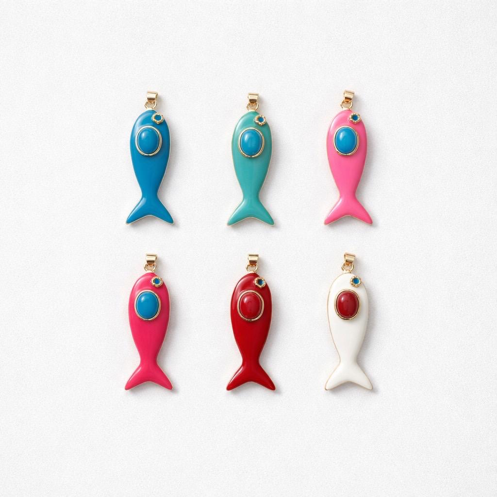 Ciondolo pesce acciaio 4.5cm