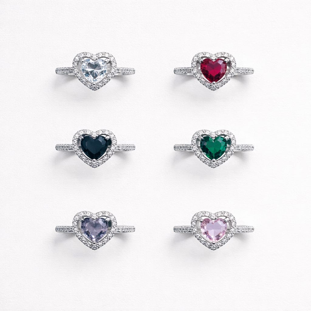Anello metallo cuore