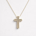 Collana regolabile acciaio croce