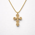 Collana regolabile acciaio croce