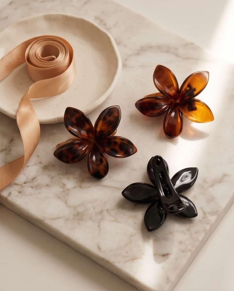 Becco plastica fiore maculato 12pezzi assortiti