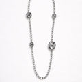 Collana lunga acciaio 80cm