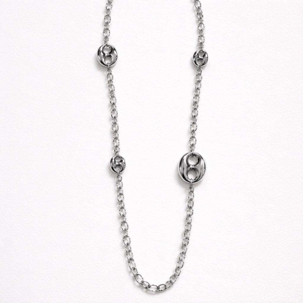 Collana lunga acciaio 80cm