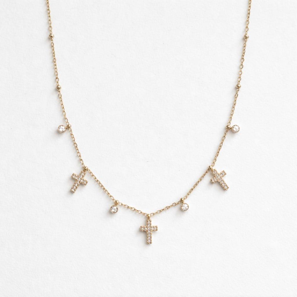 Collana regolabile crocette