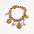 Bracciale regolabile acciaio charms