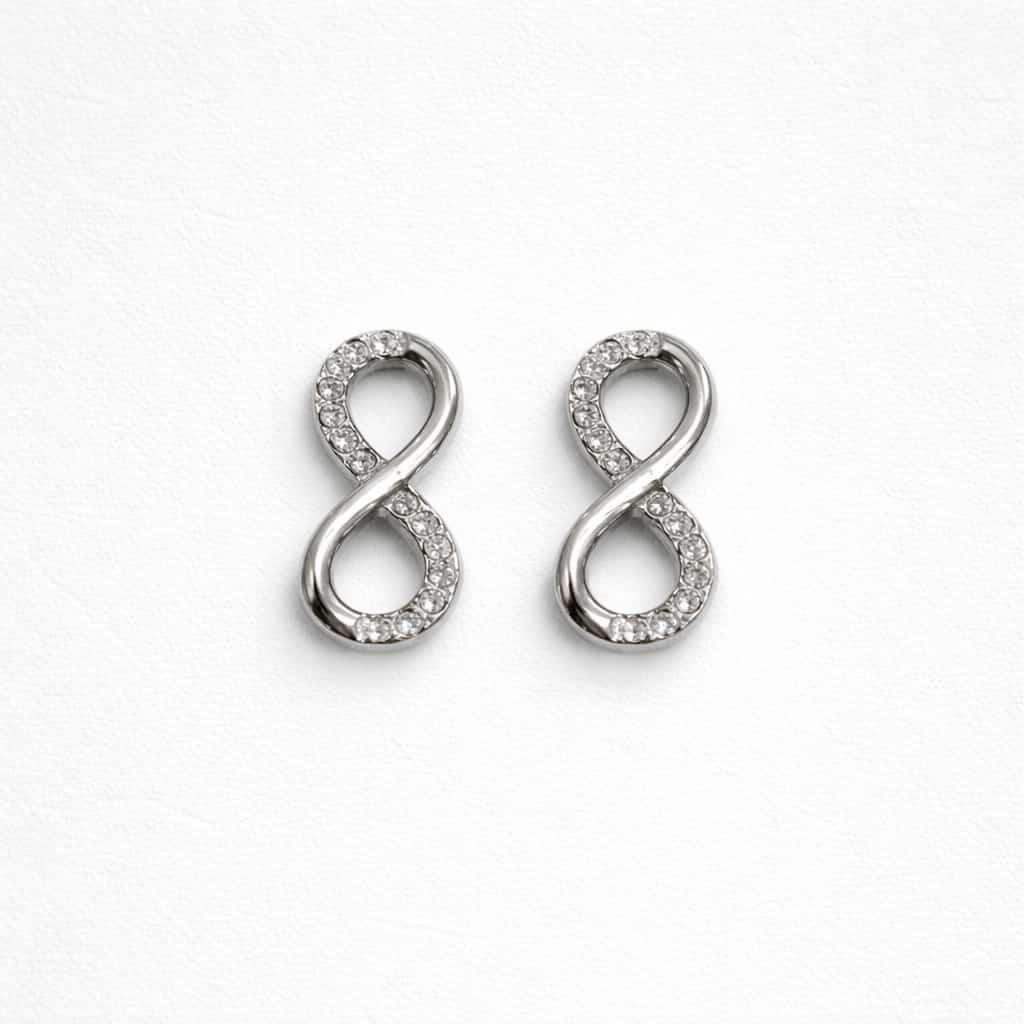 Orecchini lobo infinito strass 1.5cm