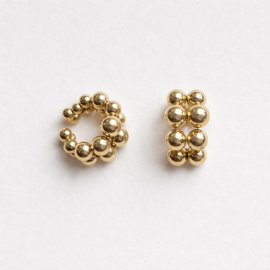 Ear Cuff acciaio palline