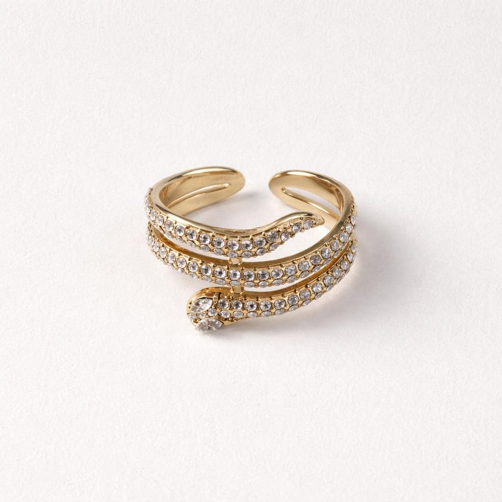 Anello acciaio serpente